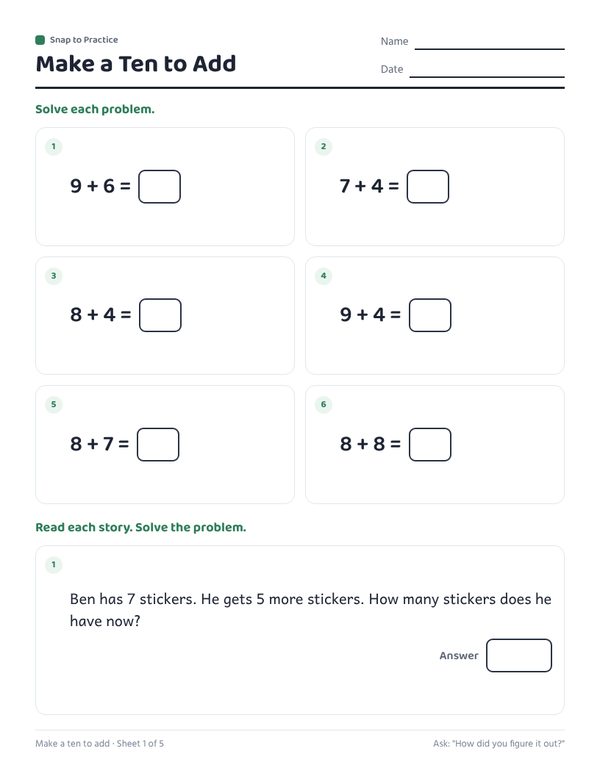 Practice sheet 1 made from it